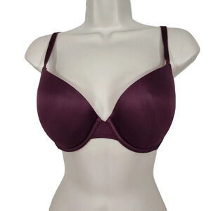 Victorias Secret PINK Wear Everywhere Push Up Bra Women Size 34D Purple/Red